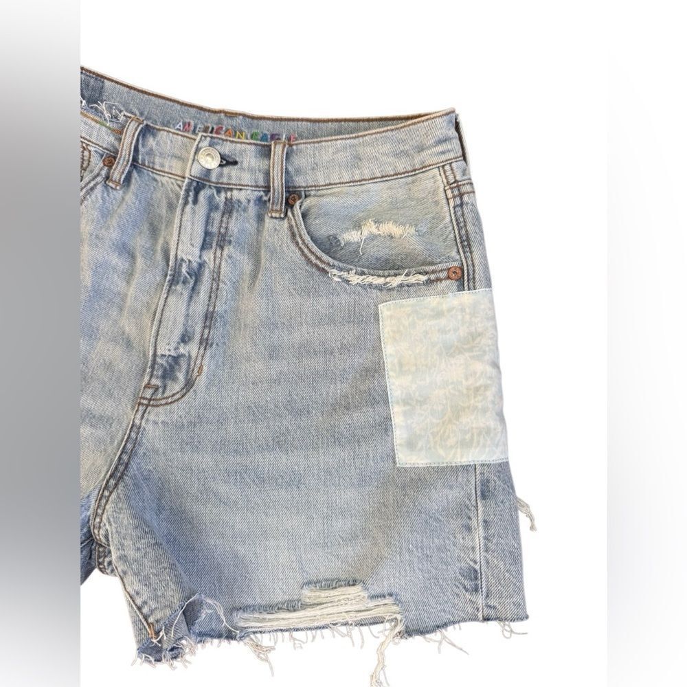 American Eagle Pride Light Wash Patchwork Highest… - image 7